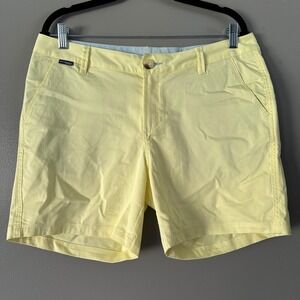 Columbia PFG Flat Front‎ Shorts | Pastel Yellow